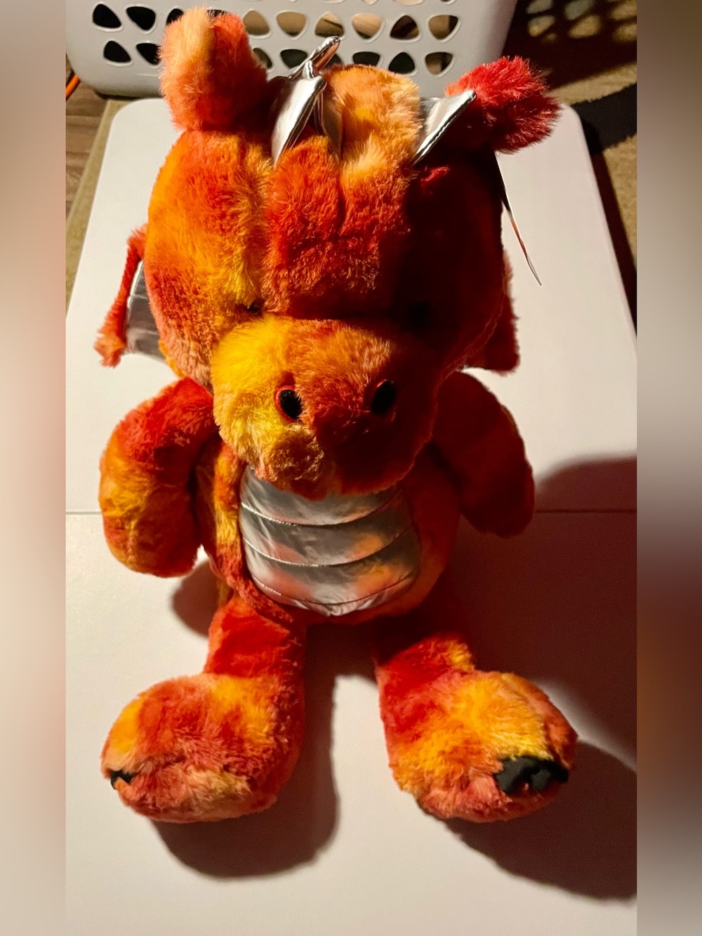 Kid Connection Dragon Plush Stuffed Weighted Animal Toy Red Orange Fire 16"